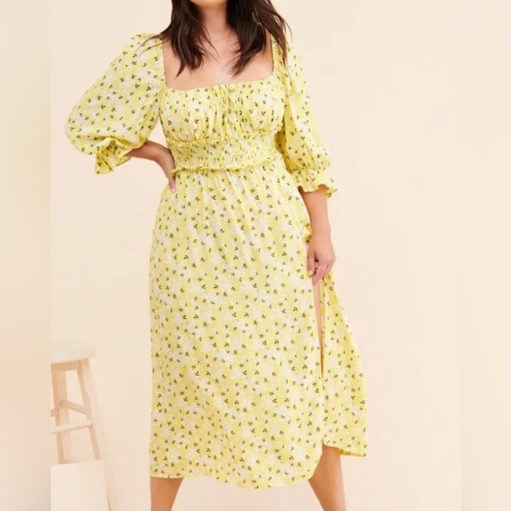 For Love & Lemons Chrysanthemum Midi Dress